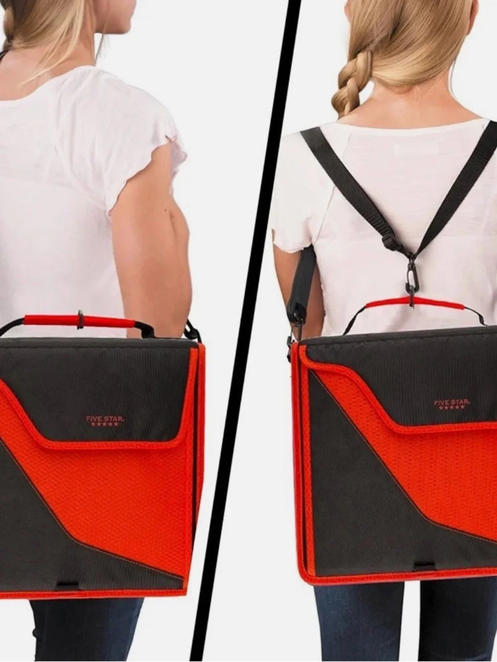 Five Star 3 Inch 3-ring Zipper Binder ▪︎ Red And Black NWT